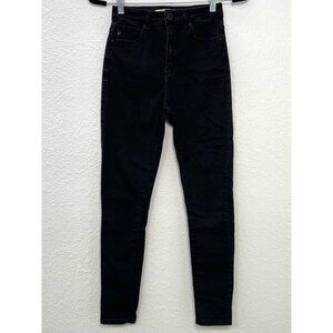 KANCAN Womens SIZE 25 Black Stretch Denim High-Rise Skinny JEANS KC7264BK EUC